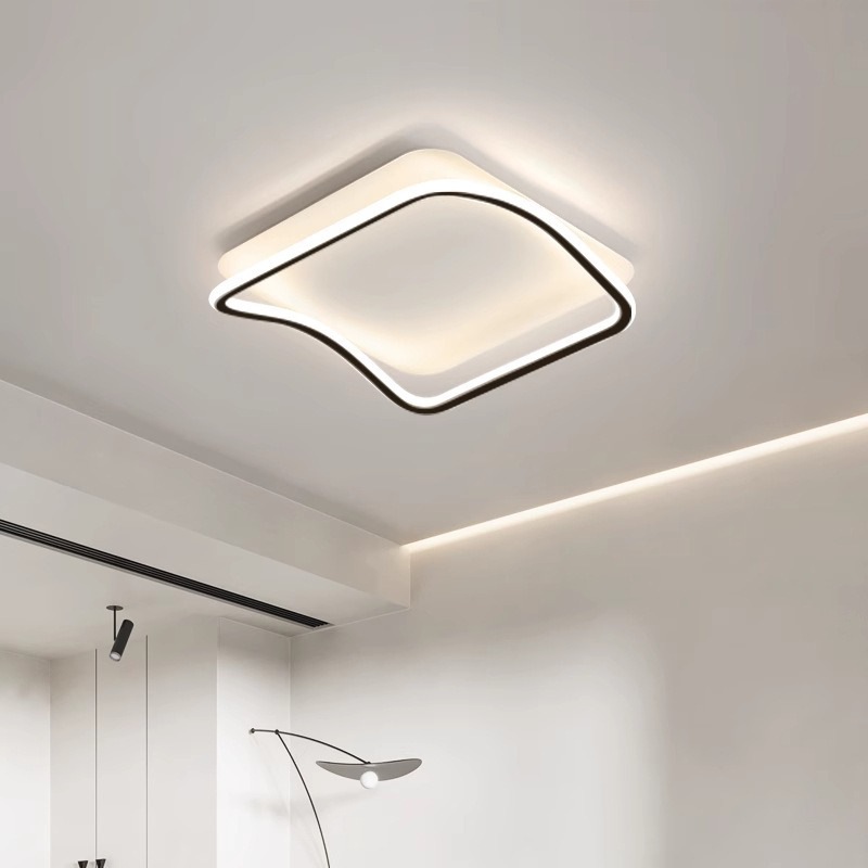 Luz de techo de la sala de estar italiana de alto nivel rectangular 2025 nueva luz de dormitorio de protección de ojos de espectro completo Zhongshan