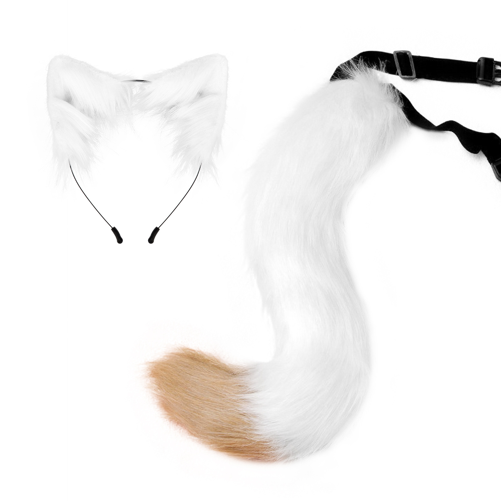 Nueva FIESTA DE Halloween simulación Fox tail diadema ajustable felpa orejas Cosplay vestir diadema
