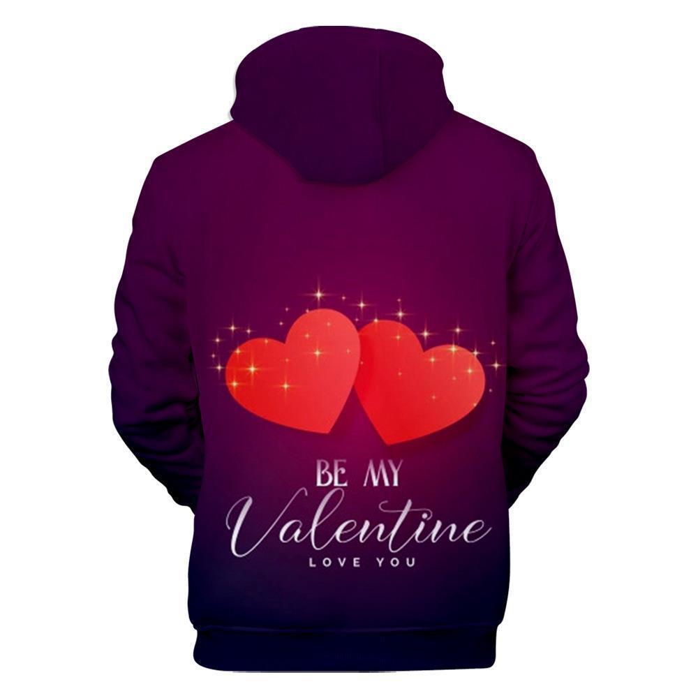 -Sudadera deportiva holgada con capucha impresa en 3D para hombres y mujeres con elementos del Día de San Valentín_voghion.com