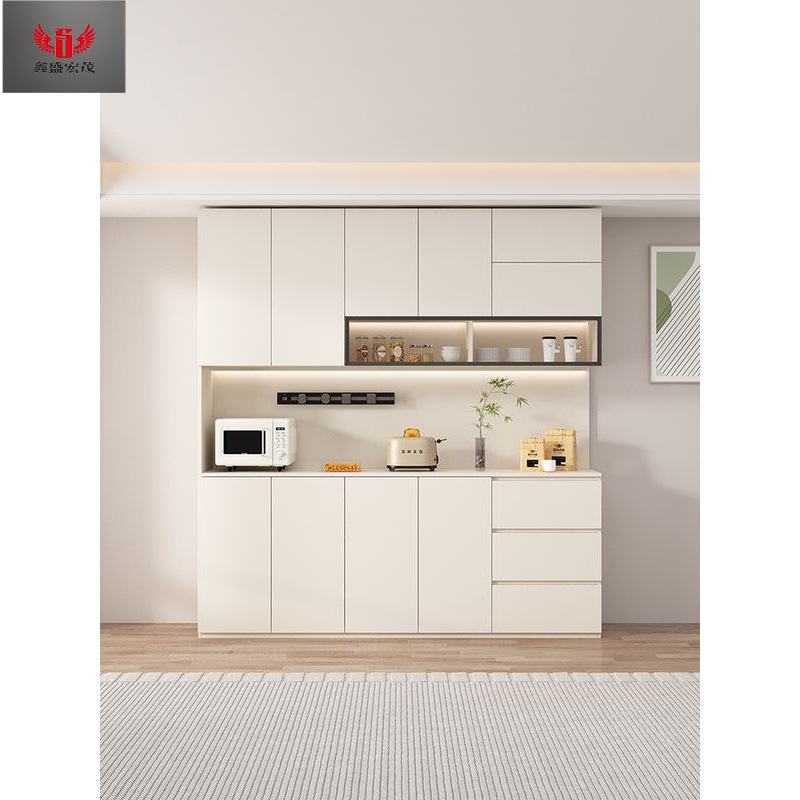 Gabinete de comedor de madera maciza contra la pared todo en un armario de vino de madera maciza sala de estar almacenamiento multifuncional gabinete de cocina