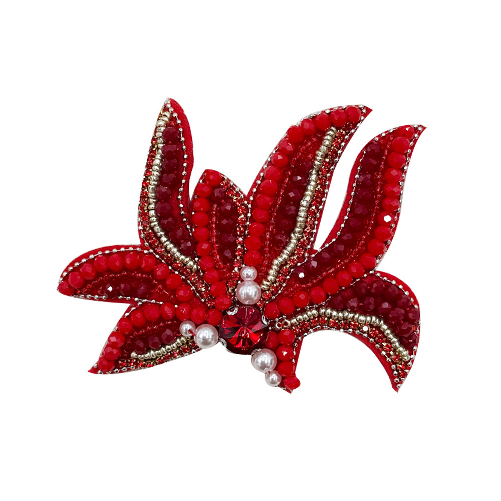 Ingeniería pesada estereoscópico clavos rosas de diamante flores de arce ropa cheongsam decoración tela pegatinas DIY broches gorras accesorios zapatos