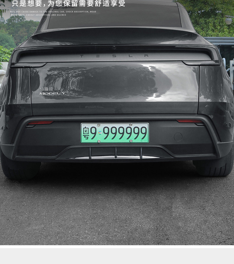Suitable for Tesla Model Y 2025 New Rear Spoiler, New Model Y Rear Lip Surround, Rear Bumper Wind Blade Decoration