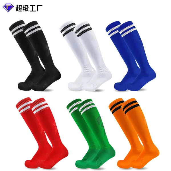 Amazon 6 pairs of children's football socks striped knee socks football uniforms adult thin stocking sports socks