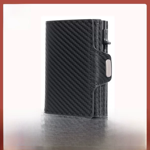 Amazon Microfiber Two-Tone Crazy Horse Aluminum Alloy Wallet New Model Export Aluminum Box Zipper Coin Holder 70% off Card Holder