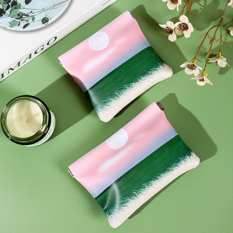 Pintura al por mayor creativa de estilo auriculares con cable bolsa de monedas bolsa de almacenamiento bolsa de bala bolsa de gafas portátil bolsa de almacenamiento