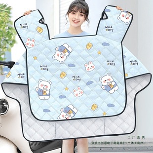 Electric Vehicle Windshield, Summer Rainproof and Sunproof Sunshade, Motorcycle All-Season Windproof and Waterproof Battery, Spring & Fall