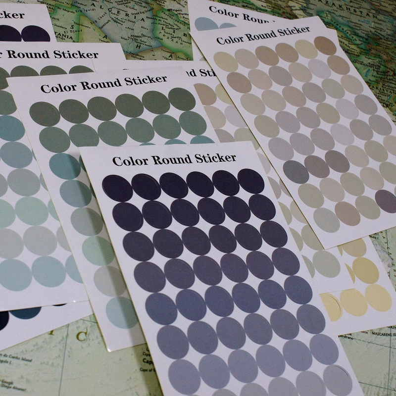 Ins Wind Morandi горошек стикер цвет землистый печать карты наклейки фото наклейки