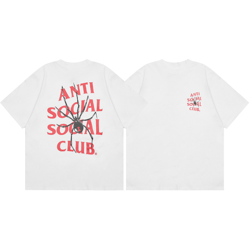 Diferencia de moneda del mercado ASSC CLUB fujiwaro Lightning serie impresa camiseta suelta de manga corta para hombres y mujeres
