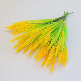 7头仿真麦穗绿植稻穗水稻装饰舞蹈道具大麦子稻谷摆件塑料仿真花