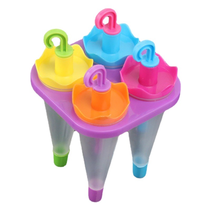 Molde de helado de dibujos animados molde de paleta conejo fruta paraguas molde de helado DIY cuatro grupos seis grupos cubo de hielo