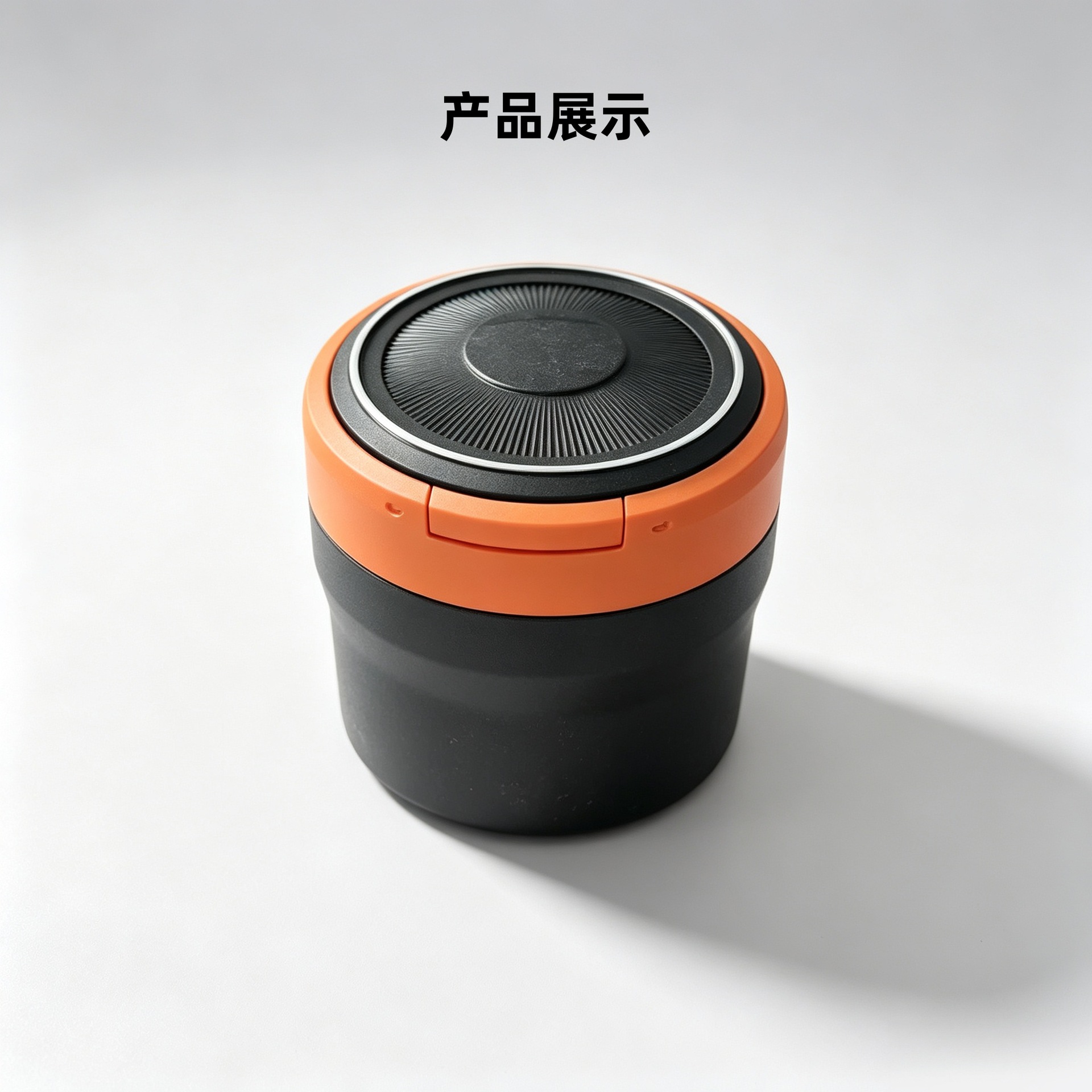 Creative pop-up lid ashtray with light, trendy LED car ashtray, portable mini ashtray