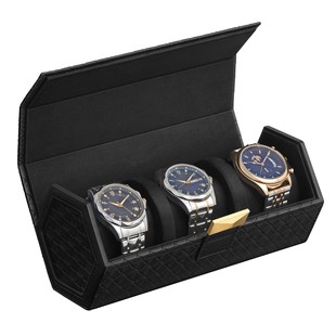 Amazon Leather Woven Pattern 3 Epitope Watch Box Men's and Women's Business Leather Square Watch Storage suit Leather Box