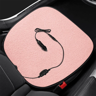 Multi-function pad, Seat Cushion Single Piece Winter - teddy-velvet-12v-cigarette-lighter-square-mat-iceberry-powder-leaflet