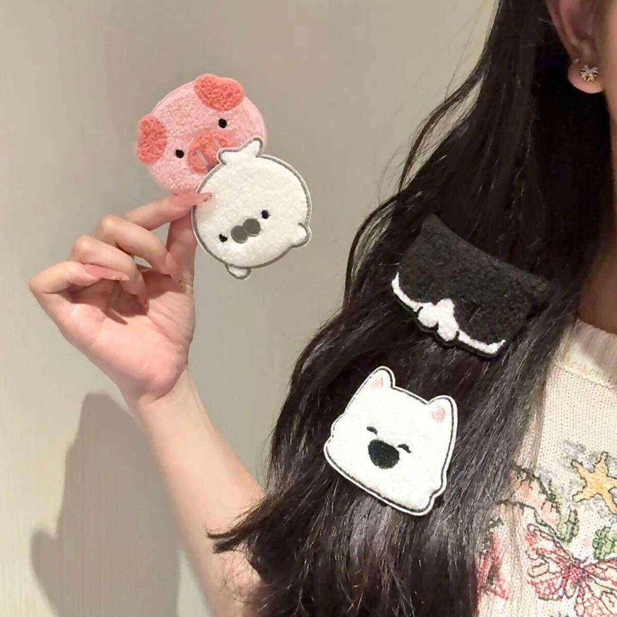 [Customized] Cute Cartoon Animal Hair Styling Tool for Bangs and Hair - Magic Tape