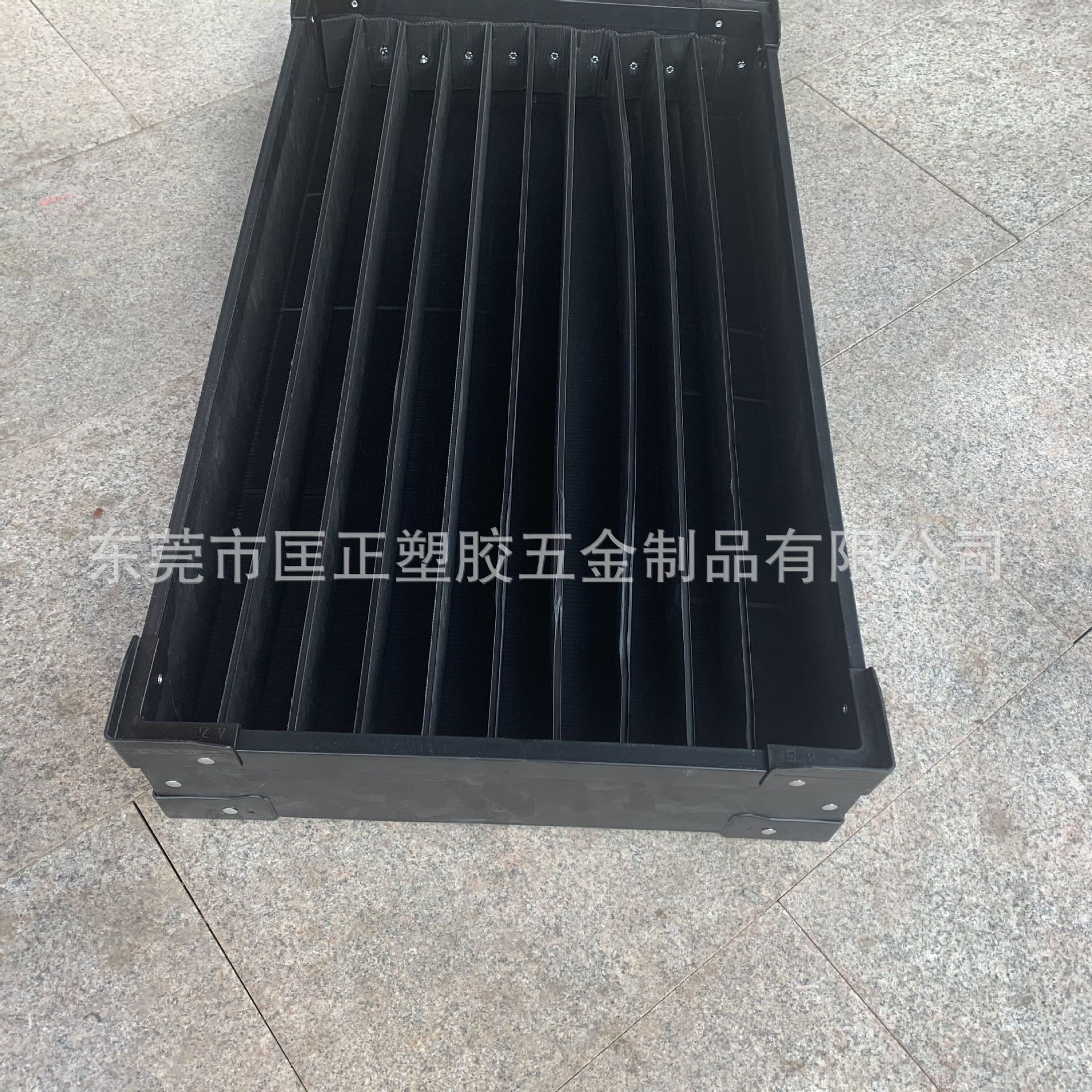 黑色防静电中空板加刀卡式骨架箱 塑料静电箱