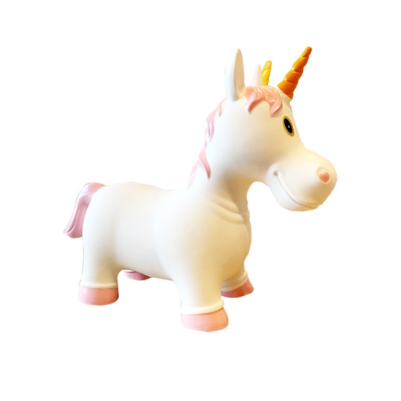 Children's Inflatable Toy Barbie Elf Unicorn Thickened Pima Mount Rabbit Indoor Toy Inflatable Horse Jump