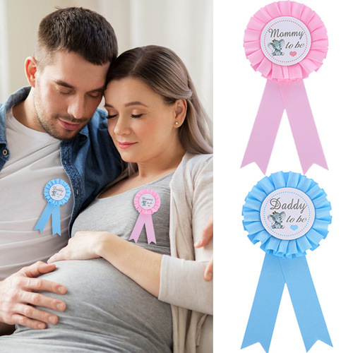 Baby Bath Elephant Pin mommy daddy to be Mom-to-be Dad-to-be Gender Reveal Party Badge