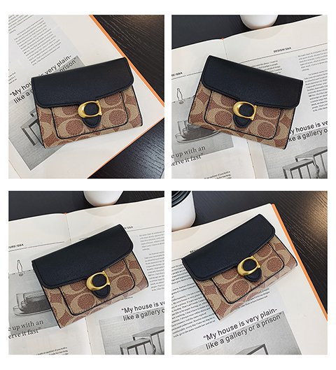 2021 Summer New Pu Short Wallet Synthetic Leather Buckle Wholesale display picture 13