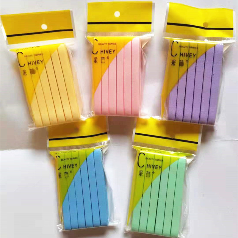 PVA cara lavado puff fabricante en stock suministro Caiwei tira de compresión cara lavado puff 12 tiras de agua remojo más grande