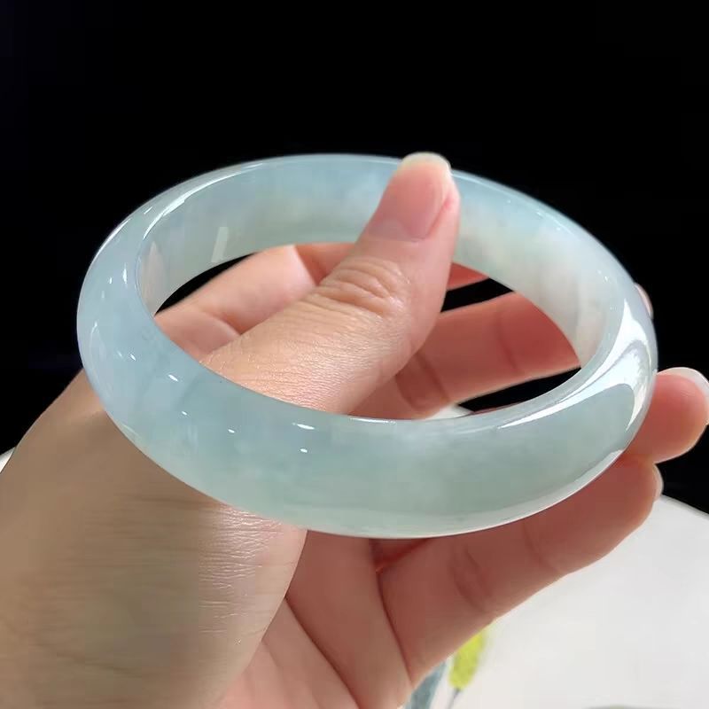 Vòng tay ngọc bích Miến Điện Laokeng băng hoa nổi, sáp, dưỡng ẩm, chính hãng (có giấy chứng nhận) — Miệng vòng 55-56mm, Miệng vòng 63mm, Miệng vòng 61-62mm, Thêm liên hệ với dịch vụ khách hàng