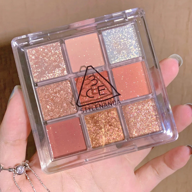 3CE九宫格眼影新品橘棕盘眼影芋泥盘SOMEDEF黄油盘自然裸妆九色