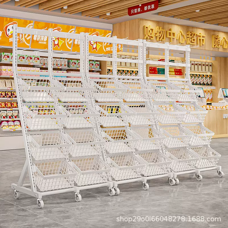 便利店超市零食货架置物架饮料食品移动展示架玩具收银台落地多层