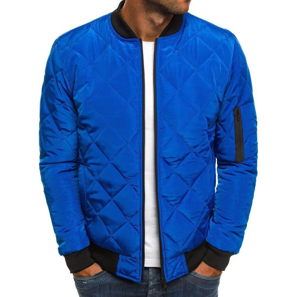 Chaqueta acolchada de algodón para hombre de invierno de comercio exterior transfronterizo de Amazon Chaqueta acolchada de algodón de color sólido de tamaño europeo y americano chaqueta acolchada de algodón para hombre de moda