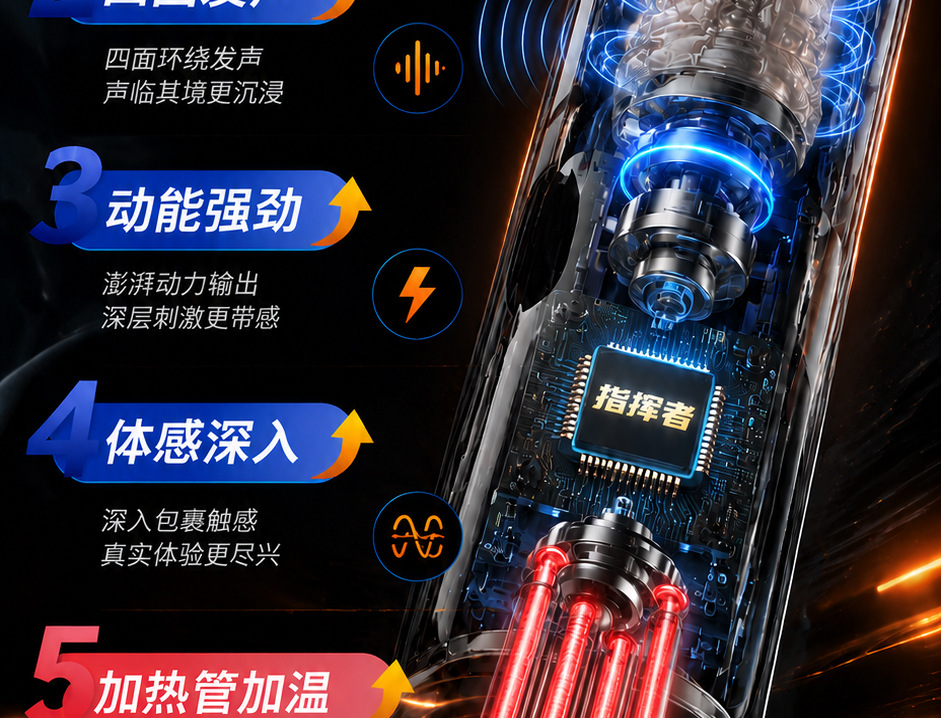 Electric Male Masturbator Cup with Multi-Frequency Vibration and Sound, TPE Sleeve — detail image 9