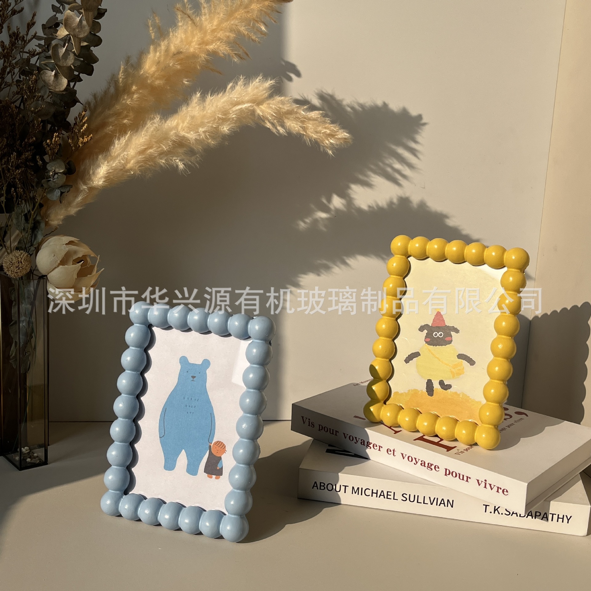 Cute marco de fotos de resina de bola 6 pulgadas / 7 pulgadas de escritorio decoración del hogar decoración artística marco de fotos decoración marco de fotos image 5