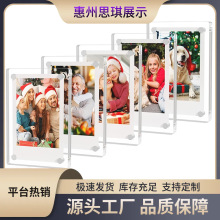 跨境亚克力强磁相框磁性照片冰箱贴展示DIY拍立得胶片定制小相框