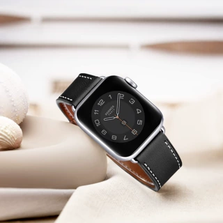 适用于苹果手表apple watch防刮花头层牛皮真皮表带跨境专供