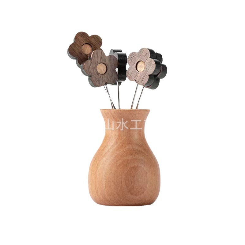 Artículo creativo japonés tiquetas de fruta encantadoras dibujos animados troncos horquilla de postre horquilla de postre horquilla de pastel de acero inoxidable horquilla de dulces horquilla de pasteles de luna