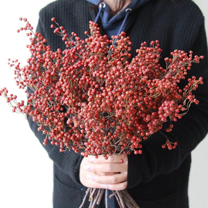 The new product of the fanatic [small rose fruit dried fruit] home decoration flower arrangement mountain return dried flowers natural silence wind