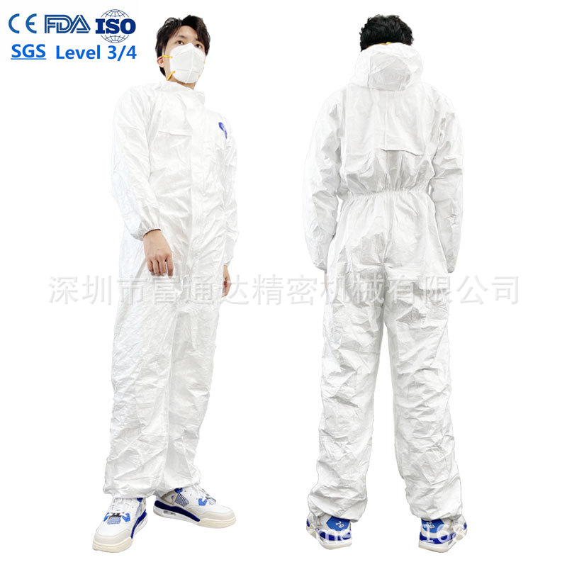 Tyvek 400一次性白色防护服55g可重复使用PPE防护服用于石棉作业