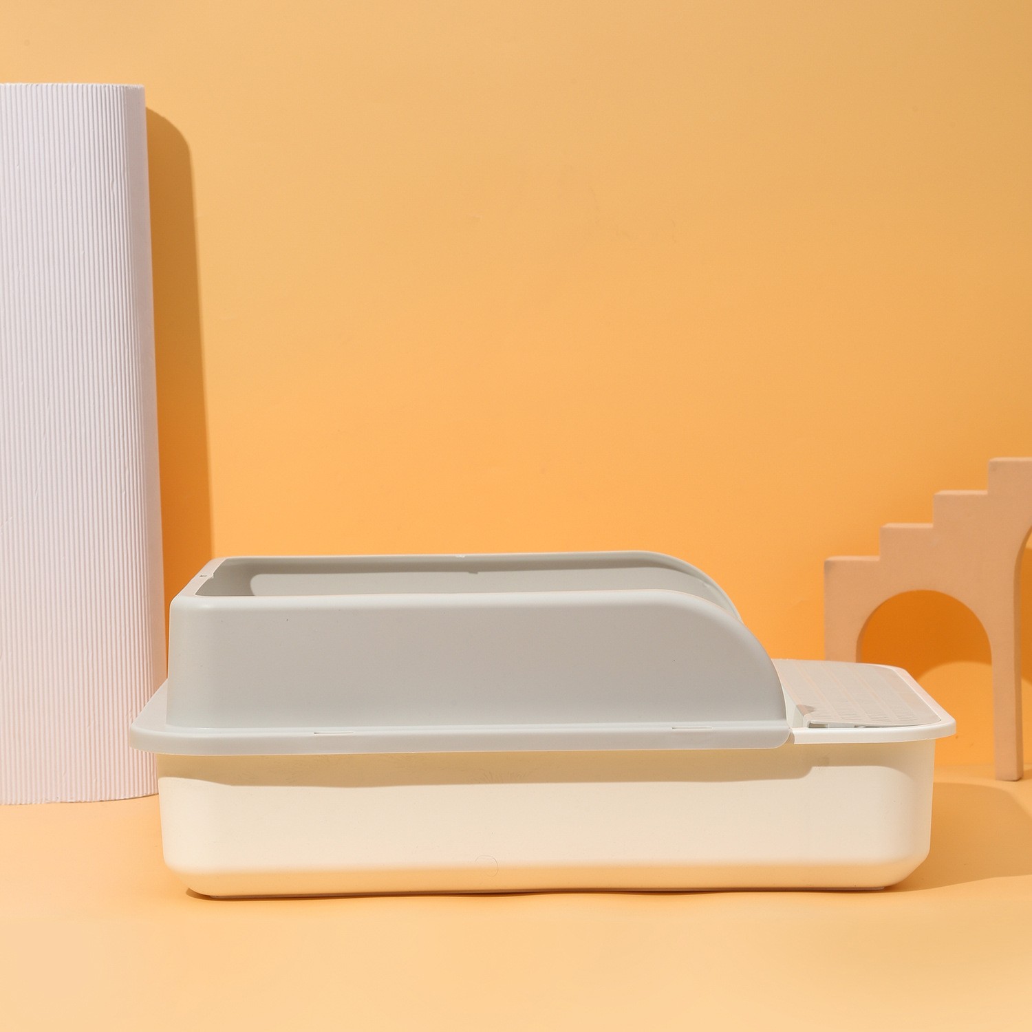 Super gran lavabo de arena para gatos semicerrado tipo inodoro para gatos grueso caja de arena para gatos para evitar salpicaduras externas para enviar arena para gatos artículos para mascotas