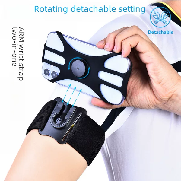 Detachable rotating arm wrist strap sports outdoor running cycling mobile phone case mobile phone bag mobile phone bag wrist bag arm bag F