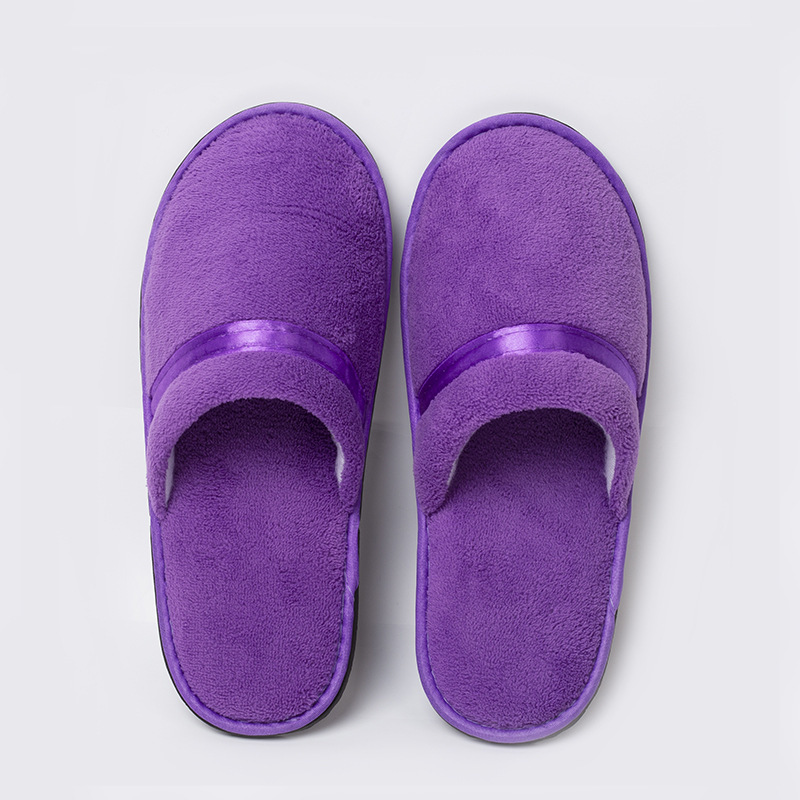 Disposable Slippers, Non-Slip, Washable, Suitable for Guests, Coral Fleece, Thickened, for Hotel or Home Use Disposable Slippers, Non-Slip, Washable, Suitable for Guests, Coral Fleece, Thickened, for Hotel or Home Use