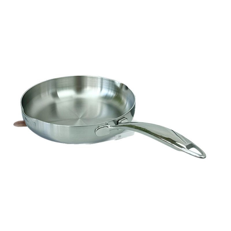 Chockmen Zhuo Deming 18/10 acero inoxidable 20cm sartén 2mm grueso sin recubrimiento sartén física