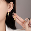 Advanced small sophisticated earrings jade from pearl, Chinese style, high-quality style, simple and elegant design