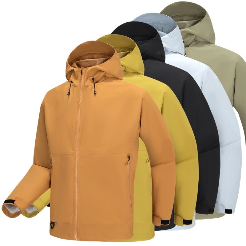 Spring new mountain-style outdoor softshell jacket, unisex, sporty and casual, with a hood, fashionable design, waterproof and windproof Spring new mountain-style outdoor softshell jacket, unisex, sporty and casual, with a hood, fashionable design, waterproof and windproof