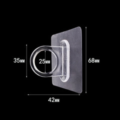 簾杆掛鈎固定器免打孔粘貼式夾子窗簾杆夾橫杆門帘陽台伸縮杆粘鈎