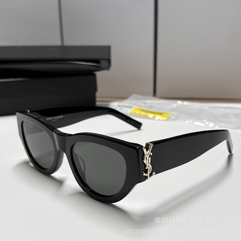 Top Version Gulina's Same Style Little Red Book Sunglasses Women's Groove Version Anti-Uv Sunglasses Slm94