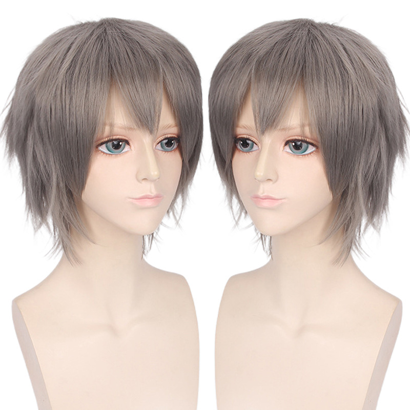 Master Sunda cosplay wig for young reverse cocked short hair colorful multi-purpose male wig for cosplay anime wig