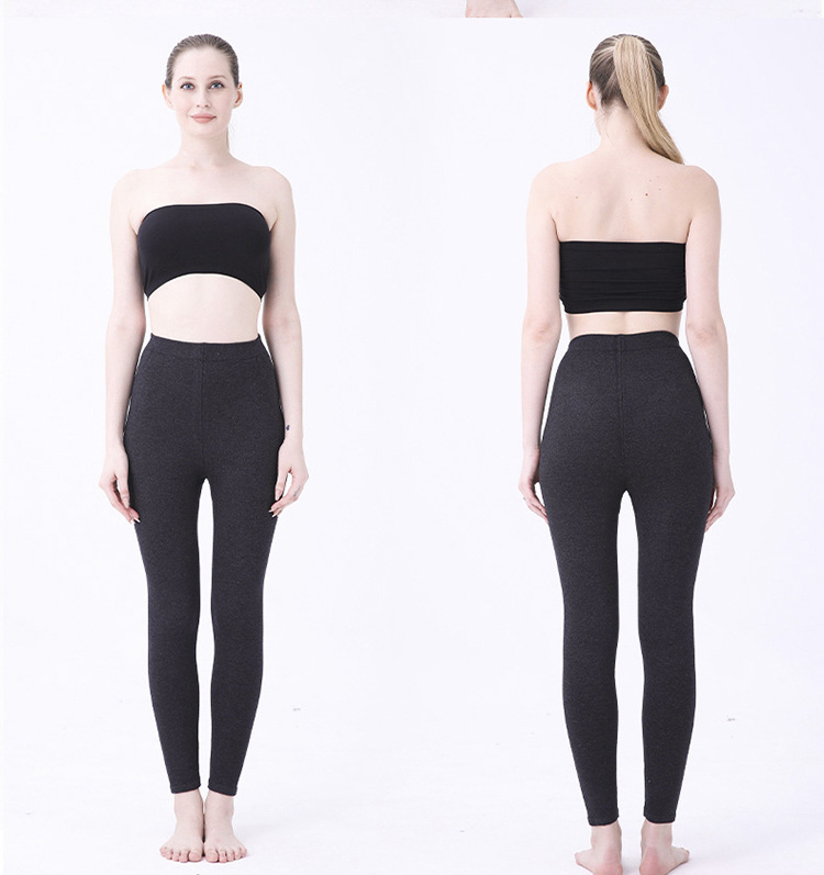 Quần len nam mùa thu đông dày ấm, lưng cao, chất cashmere legging — Màu xám đậm của nam giới chi tiết 15
