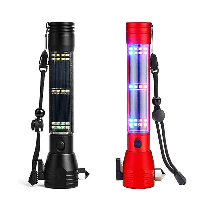 Cross-Border Multifunctional 16-in-1 Safety Hammer Flashlight Fire-Fighting Handheld Emergency Window-Breaking Hammer Outdoor Lighting Too