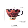 Ceramics, capacious cute Scandinavian coffee cup with glass