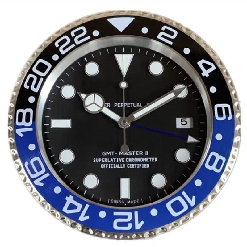Fashionwallclock劳力水鬼迪通拿格林尼治系列金属14寸挂钟北欧|undefined