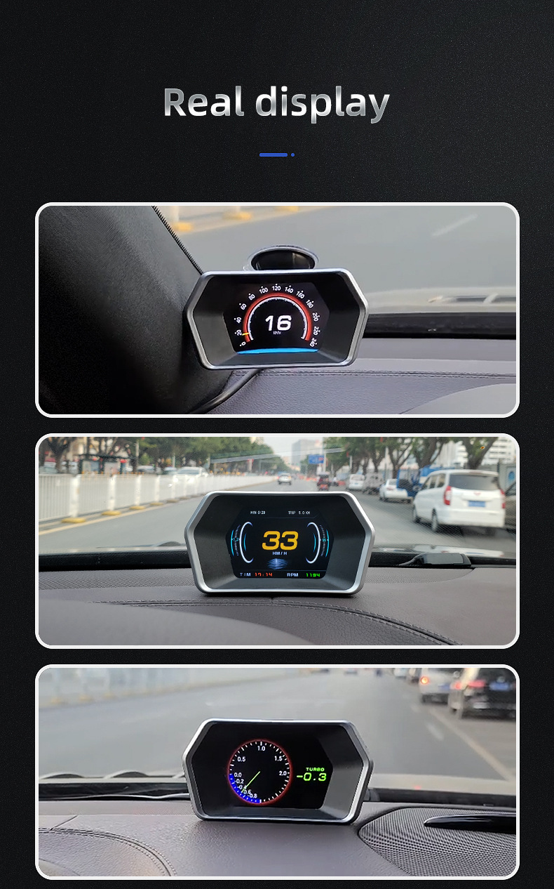 P17 Head-Up Display OBD+(GPS+Beidou) 4.3inch LED Color LCD Screen Display 5V USB Universal
