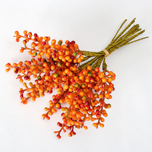 跨境欧美风仿真红果秋果小串果把束浆果干花桌面插花装饰花束配件