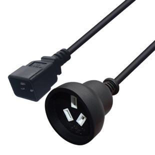 Pdu Server Ups Socket 16A Three Horizontal C20 to Au Extension Cord All-Copper High-Power Power Cord 0.3m